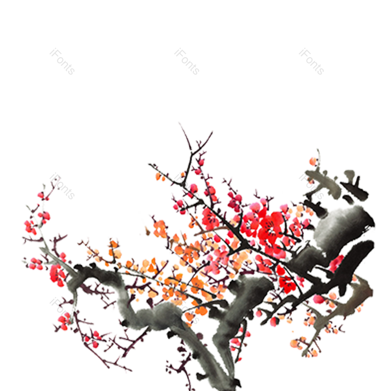 中国风图片,花朵元素,水彩花卉PNG,植物花卉免抠素材
